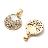 Brass Micro Pave Cubic Zirconia Charms KK-L222-017G-2