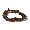 Unisex Chip Natural Tiger Eye Beaded Stretch Bracelets X-BJEW-S143-02-8