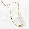 PVD Vacuum Plating 304 Stainless Steel Cable Chain Necklaces NJEW-I248-17G-3