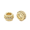 Brass Micro Pave Cubic Zirconia European Beads KK-Q006-47G-2