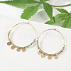 304 Stainless Steel Natural Natural Turquoise Chandelier Earrings EJEW-Z089-36G-01-3