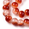 Crackle Baking Paint Imitation Jade Glass Beads Strands DGLA-T003-8mm-10-2