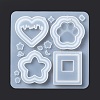 DIY PawPrint & Heart & Star & Rectangle Shaped Pendant Food-grade Silicone Molds LS-SIMO-D001-05-4