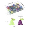 50Pcs Transparent Acrylic Pendants PALLOY-FS00043-05-4