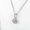 4Pcs 4 Styles Brass Micro Pave Clear Cubic Zirconia Fold Over Clasps KK-DR0001-12-5
