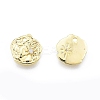 Brass Micro Pave Clear Cubic Zirconia Charms KK-C006-11G-1