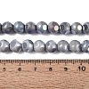 Ombre Effect Dyed Electroplate Opaque Glass Beads Strands EGLA-Q130-01A-01-5