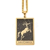 304 Stainless Steel Tarot Pendant Necklaces NJEW-A026-01G-09-1