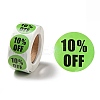 Percent Off Round Roll Stickers DIY-D078-01-1