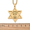 Hanukkah 201 Stainless Steel Star of David Pendant Necklaces LS-NJEW-Z058-02G-5