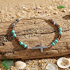Adjustable Stainless Steel Cross Link Bracelets HT4898-2