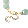Natural Green Aventurine Heart Beaded Bracelet BJEW-JB08697-03-5