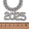 Brass Full Crystal Rhinestone 2025 Pendant Necklaces for Women LS-NJEW-Q005-01P-3