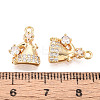 Brass Micro Pave Cubic Zirconia Charms KK-N263-134G-3