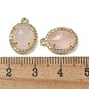 Natural Rose Quartz Faceted Oval Pendants G-I375-02G-10-3