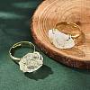 Natural Lemon Quartz Finger Rings RJEW-B122-01G-05-3