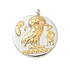 304 Stainless Steel Coin Pendants STAS-K252-19GP-1