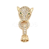 Brass Micro Pave Cubic Zirconia Fold Over Clasps KK-C075-05G-1
