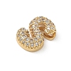 Brass Micro Pave Cubic Zirconia Pendants KK-A300-02G-S-2