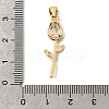 Brass Pave Cubic Zirconia Pendants KK-A296-50G-4