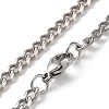 304 Stainless Steel Cuban Link Chain Necklaces for Men NJEW-B117-01B-P-1