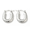 304 Stainless Steel Rectangle Chunky Hoop Earrings for Women EJEW-G293-05P-1