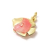 Brass Enamel Pendants KK-I378-13G-A-3