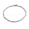 Tarnish Resistant Unisex 201 Stainless Steel Bar Link Chain Bracelets BJEW-L637-35B-P-4