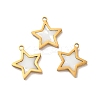 Ion Plating(IP) 304 Stainless Steel Star Charms LS-STAS-A080-11G-1