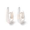 Brass U-Shaped Hoop Earrings EJEW-A143-01A-S-4