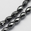 Non-magnetic Synthetic Hematite Beads Strands G-Q907-9x6mm-2