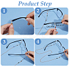 3Pcs 3 Colors Alloy Rhinestone Link Strap for Eyeglasses AJEW-CY0002-17-6