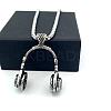 Vintage Hip-Hop 304 Stainless Steel Headset Pendant Necklaces for Men Women NI7157-5