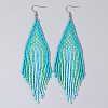 Handmade Glass Seed Beads Tassel Dangle Earrings LS-EN2812-6-1