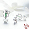 Anti-Tarnish Rhodium Plated 925 Sterling Silver Cubic Zirconia Stud Earrings EJEW-FF0010-08P-3