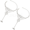 2Pcs Crystal Rhinestone Tennis Ring Bracelet BJEW-CN0001-18-1