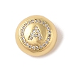Rack Plating Brass & Cubic Zirconia Pendants KK-Z047-07G-A-RS-1