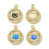 Brass Micro Pave Cubic Zirconia Pendants KK-A197-23G-1