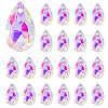 50Pcs Glass Faceted Teardrop Beads FIND-FH0016-62-1