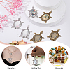 20Pcs 2 Colors Turtle Alloy Pendant Cabochons Settings DIY-PH0003-26-WH-4