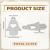 16Pcs 304 Stainless Steel Charms STAS-LP0003-16-2