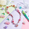 24Pcs 6 Styles Resin Rhinestone Pendants PALLOY-PH01657-5