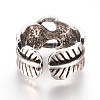 Alloy with Brass Wide Band Finger Rings RJEW-JL037-AS-3