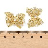 Brass Micro Pave Clear Cubic Zirconia Beads KK-D109-05A-G-3