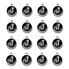 Platinum Plated Alloy Charms X-ENAM-S118-02J-P-2