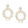 Raffia Stud Dangle Earrings FS-WG6C817-02-1