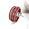 Bohemia PU Leather Cord Multi-strand Bracelets PW-WG69AB3-01-1