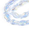 Transparency Electroplate Glass Beads Strands GLAA-T023-40A-02-3