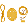 Handmade PU Leather Shoulder Strap Bottom Accessories Kits AJEW-CL0001-73A-7