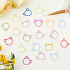 96Pcs 12 Colors Baking Paint Iron Stitch Markers IFIN-HS0001-05-5